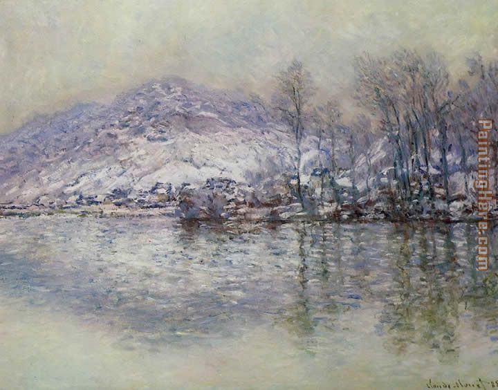 The Seine at Port Villez Snow Effect painting - Claude Monet The Seine at Port Villez Snow Effect art painting